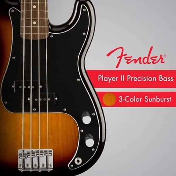 Découvrez notre test détaillé de la player II Precision Bass RW sunburst. Qualité sonore, finitions et performances : tout ce qu'il faut savoir avant d'acheter. 