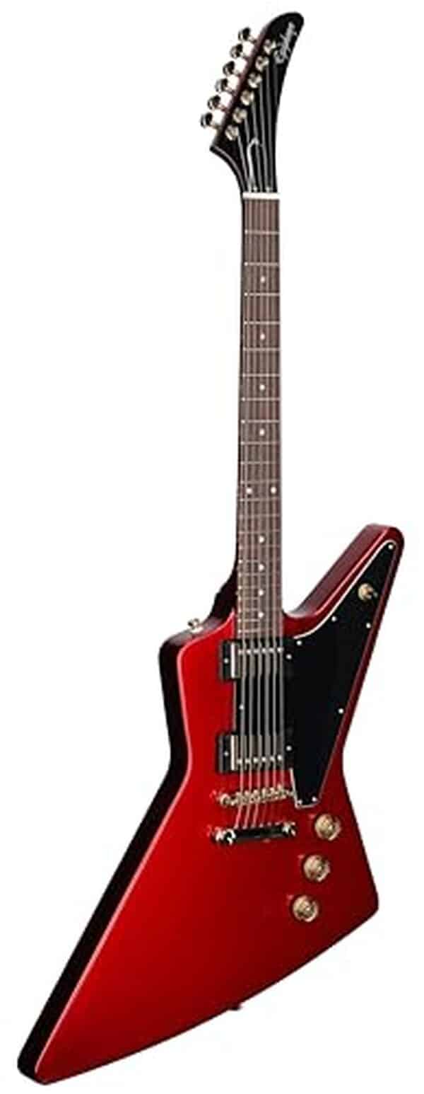 Découvrez notre test complet de la guitare Epiphone Explorer ruby red metallic: performances, qualité sonore et verdict détaillé pour les guitaristes. 