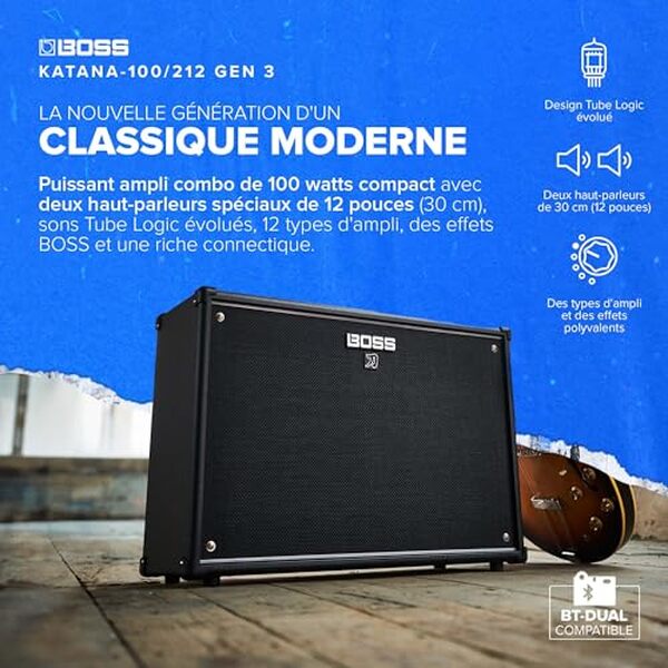 Découvrez notre test complet de l'ampli guitare Katana-100/212 Gen 3 BOSS. Performances, puissance et qualité sonore : tout ce qu'il faut savoir avant d'acheter. 