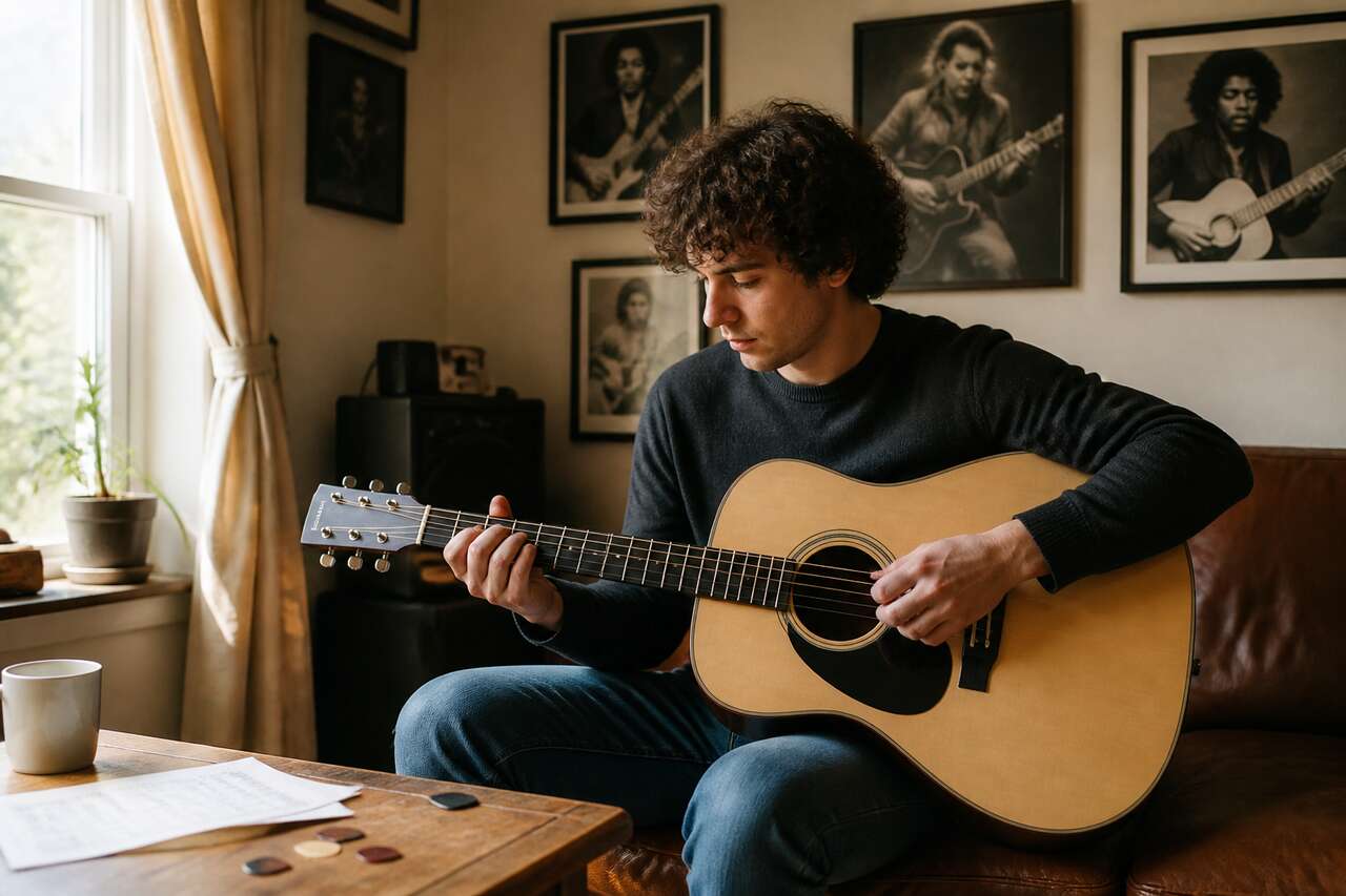 Exemples inspirants de guitaristes gauchers célèbres