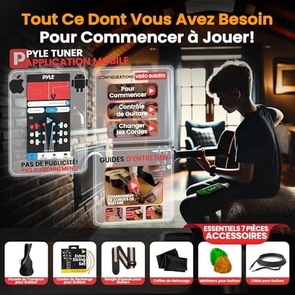 Découvrez notre test détaillé de la guitare électro-acoustique PYLE pan coupé avec amplificateur : qualité sonore, design et performance analysés.