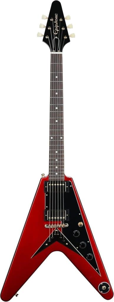 Test de la guitare électrique Epiphone Flying V Ruby Red Metallic