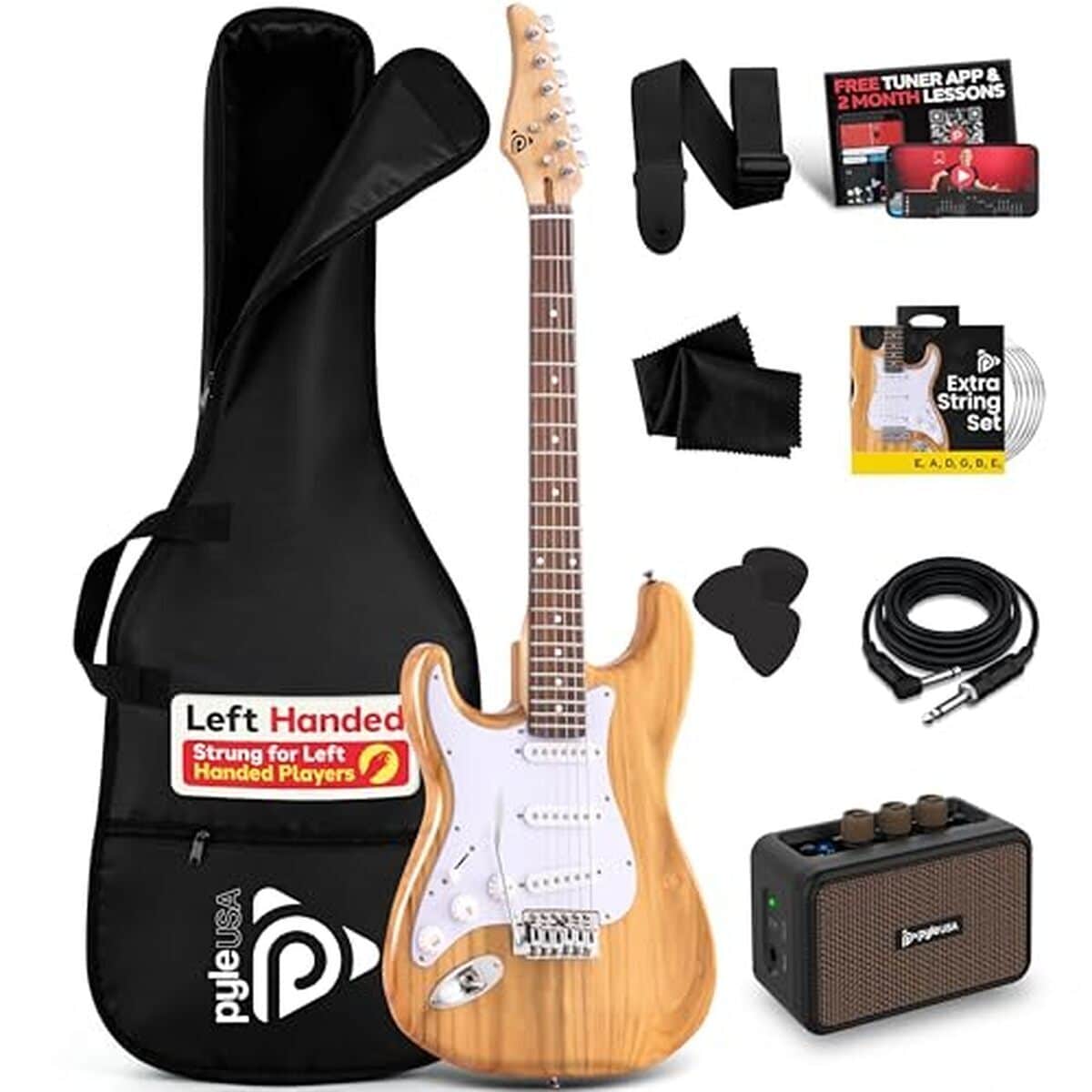 Test : pyle ensemble guitare électrique gaucher style ST pour débutants