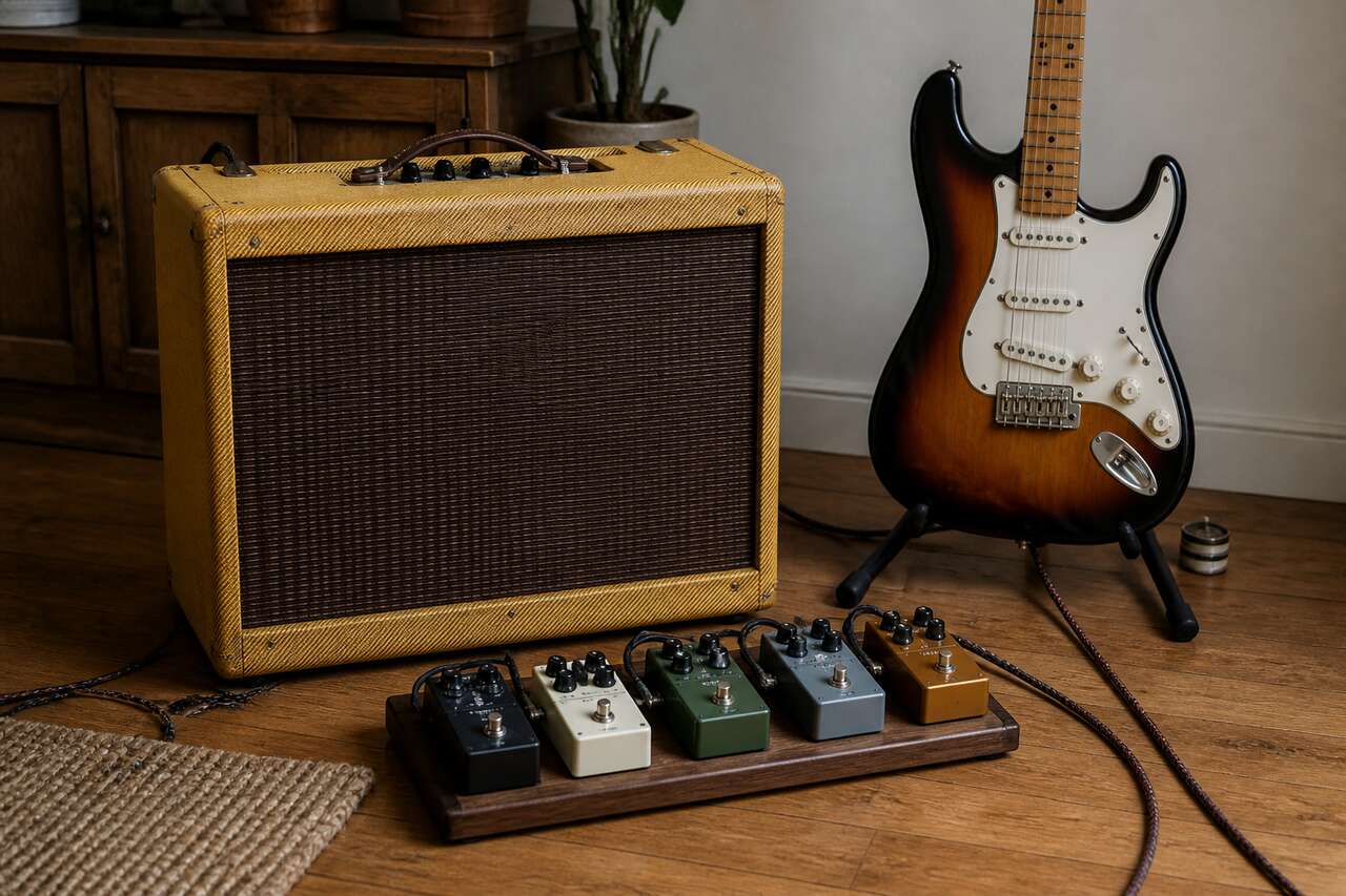 R&eacute;glages cr&eacute;dibles: guitare, ampli et effets pour servir la triade