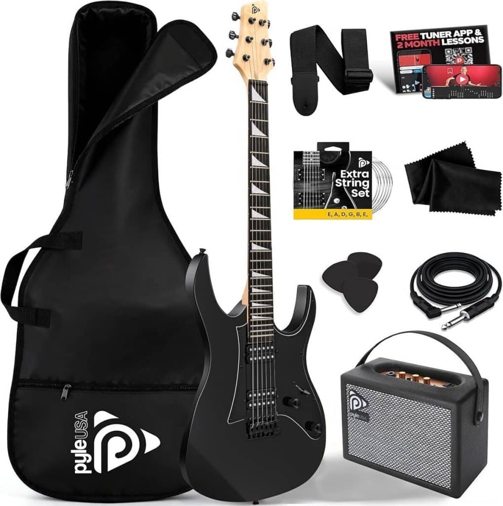 Test : guitare électrique Pyle Prog Rock EG avec kit d'ampli et accessoires